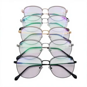 82 Series Punk Style Unisex Glasses Frame Metal Myopia PC Lenses