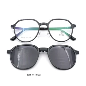 8305 Folding Sunglasses Fashionable Unisex High-grade 2 in 1 Magnetic Lens Sunscreen Anti-UV Myopia All Face Shapes