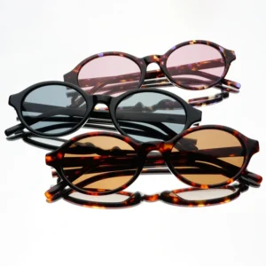 90s Retro Vintage Polarized Acetate Sunglasses Men Women Small Face Cat Eye Square Round Classic Outdoor Eyewear