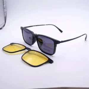 96826 Cross border Plastic Steel Titanium Glasses Feet Magnetic Cover Mirror Male Myopia HD Polarizing Glasses Sunglasses