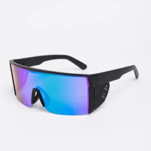 ANSI Z87.1 Side Shields Safety Sunglasses UV400 One Piece Lens Oversized Outdoor Bike Driving Sports Eyewear