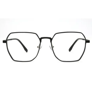 AT100 Polygon Aluminum Glasses Frame Men Women Oversize Prescription Myopia Eyeglasses Optical Spectacles