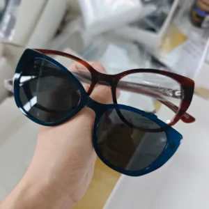 Acetate Clip on Frame Clip on Sunglasses Male Female TR Metal Clip on Optical Glasses Eyeglasses Frame