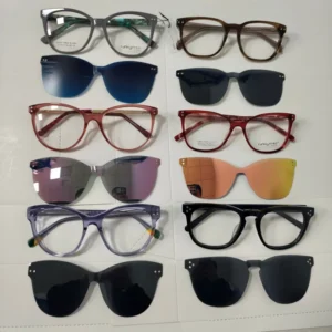 Acetate Clip-on Polarized Sunglasses Spring Hinge Assorted Style Acetate Sunglasses Frame