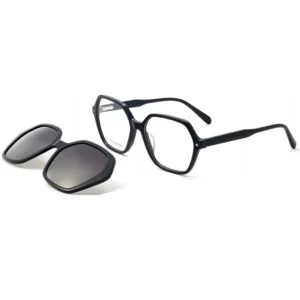 Acetate Frame Clip On Sunglasses Square Design for Men and Women