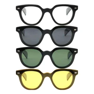 Acetate Frame Full Rim TAC Clip On Sunglasses Unisex Multi Color Day Night Use Retro Square Optical Eyewear Lightweight