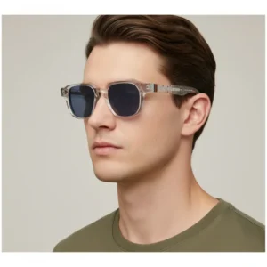 Acetate Full Rim Oval Polarized UV400 Sunglasses for Men Trendy Fashion