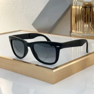 Acetate Men’s Sunglasses Matte Black Frame UV400 Protection Casual Driving Sunglasses