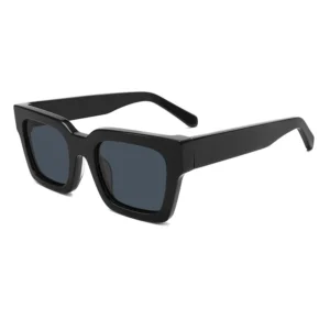 Acetate Polarized UV400 Square Thick-Leg Sunglasses