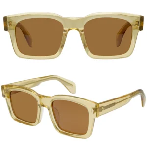 Acetate Square Frame Sunglasses UV400 Unisex Polarized TAC Sunglasses