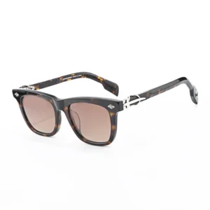 Acetate Square Frame Y2K UV400 Protection Vintage Fashion Sunglasses Decorative Metal Detail Lightweight Daily Wear