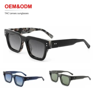 Acetate Sunglasses Eyeglass Frame Polarized Lenses OEM Custom Thick Fashion Retro High Quality Eyewear for Men and Women Unisex