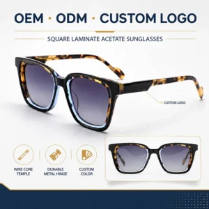 Acetate Sunglasses Manufacturer OEM Custom Logo Handmade Polarized UV400 Luxury Fashion Designer for Women Men Factory