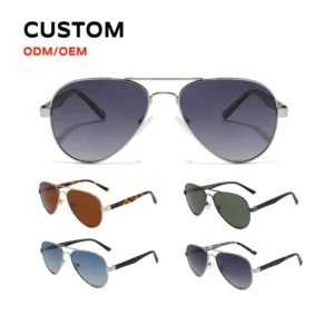 Acetate Sunglasses Metal Frame Custom Logo Polarized Sun Glasses for Men