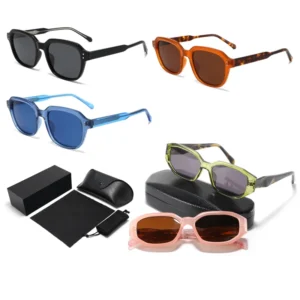 Acetate Sunglasses Transparent Color Frame Polarized Sun Glasses Women