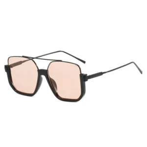 Advanced and Fashionable Large Square Frame UV400 Anti reflective Unisex Sunglasses for Outdoor Street Photos Sun Protection
