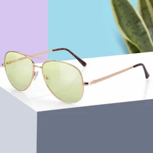 Alloy Pilot Night Vision Sunglasses Men Anti-Glare Photochromic Polarized Sun Glasses