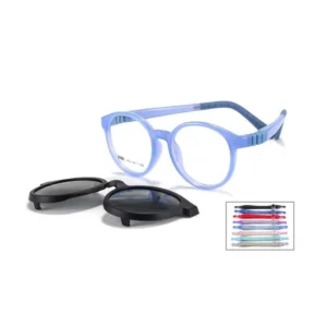 Altra Kids 2-in-1 Optical Glasses Polarized Smoke Lenses Magnetic Clip Light Sunglasses for Kids