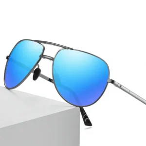 Aoron New Manufacturer Pilot Polarized Sunglasses Men’s Folding Fashion Driving UV385 Color Changing Mirror A701