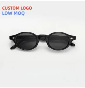 Artistic Retro Jelly-colored Sunglasses with Customized Logo for Men and Women