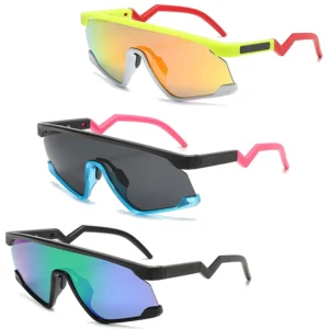 Assorted Color Frame Cycling Sunglasses Outdoor Bicycle Driving Running UV400 Windproof PC Sport Sunglasses