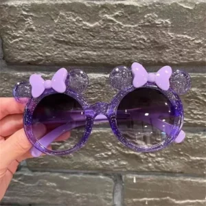 Baby Girl Sunglasses Kids Cute Bow Clear Frame Fashion UV400 Sunglasses Round Ear Shape
