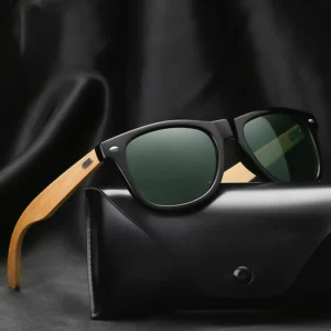 Bamboo Polarized Sunglasses for Men Women Vintage Custom Logo