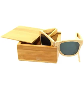 Beiyuan BY0410 Custom Rectangle Bamboo Hard Fashionable Sunglasses Case Eyeglasses Bag with Sun Glasses Feature 7 7.9in