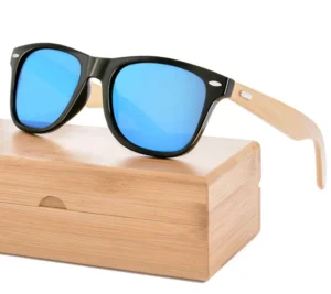 Beiyuan Custom Logo Engraved Polarized for Full Rim Sunglasses for Wood Bamboo Frames Lightweight % UV Protection