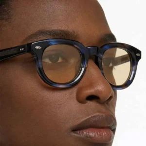 Benyi Fashion Round Classic Design Acetate Sunglasses for Men and Women Light Small Frame Trendy TAC Lens Polarized