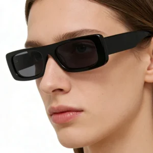 Benyi High Quality Vintage Rectangle Frame Sunglasses Polarized Shades Custom Logo Retro Acetate Sunglasses Women Men