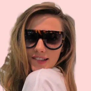 Big Frame Sunglasses Women Round Full Rim UV400 Outdoor Driving Daily Wear