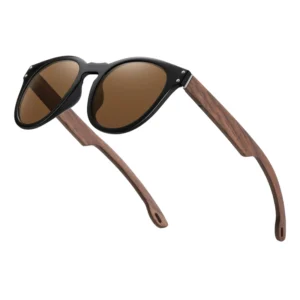 Black Ebony Wooden Polarized Sunglasses Men Mirror Male UV400 Polyurethane Wooden Temples Glasses Shades Oculos 8021