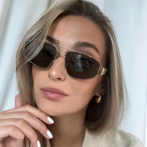 Black Metal Sunglasses Fashion Sun Glasses with UV400 Protection for Outdoor Use