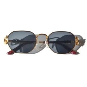 Black Metal Sunglasses with UV400 Optical Lenses Men’s Fashion Eyeglasses