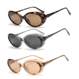 Black Oval Women’s Polarized Sunglasses Custom Logo TR90 Sunglasses