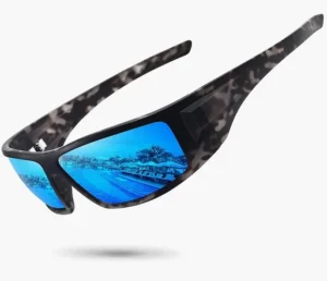 Black Sunglasses Polarized Orange Sport Glasses Unbreakable Frame for Men UV400 Protection Outdoor