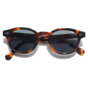 Brown Tortoise Acetate Round Frame Women Ladies Sunglasses