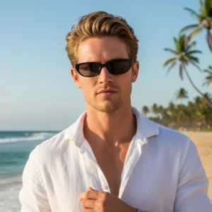 Bulk Custom Logo Black Polarized Sunglasses High Quality Fashion Famous Brand Designer UV400 Vintage Sunglasses