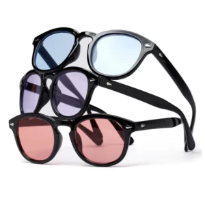 Bulk Plastic Black Frame AC Color Lenses Colorful Sunglasses for Women