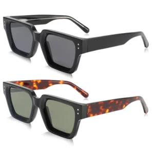 CONCHEN Fashion Designer Luxury Women Men Sun Glasses Retro Vintage TR90 Thick Frame Acetate Custom logo square Sunglasses