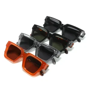CONCHEN Trendy Designer Luxury Square TR90 Frame Sun Glasses Unisex Custom Logo Polarized Acetate Sunglasses