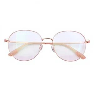 CROZ L0106 Punk Full Rim Glasses Frame with Direct Memory Metal Feet Large Round 60mm PC Lenses Waterproof Unisex Made in China