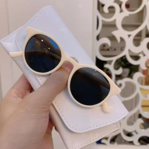 Candy Color Cute Sunglasses for Kids Custom Design Round Frame Trendy Glasses for Boy and Girl