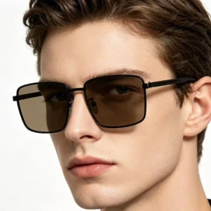 Carbon Fiber Outdoor Sunglasses for Driving Cycling Fishing Polarized Sunglasses Square Fashion Glasses