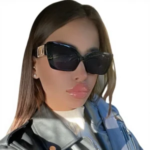 Cat Eye Diamond Temples UV400 Sunglasses for Women