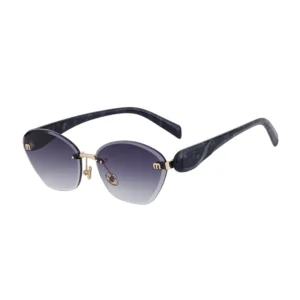 Cat Eye Sunglasses Unisex Diamond Cut Edge Shades with UV400 Protection for Travel Fishing Outdoor Sports