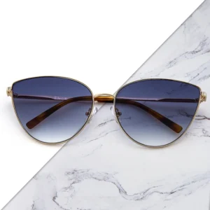 Cat Eye Vintage Oversized Sunglasses Gold Metal UV400 Polarized Lenses Custom Logo Luxury Women’s Driving Sunglasses New