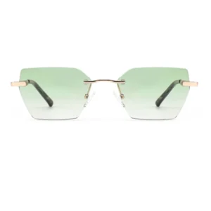 Cat-eye Frameless Sunglasses Fashion Trend Polarized Metal Sunglasses Progressive Lenses