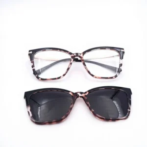 Cat’s Eye Polarized Sunglasses TR90 Frame Metal Slingshot Feet PC Lens Full-Frame